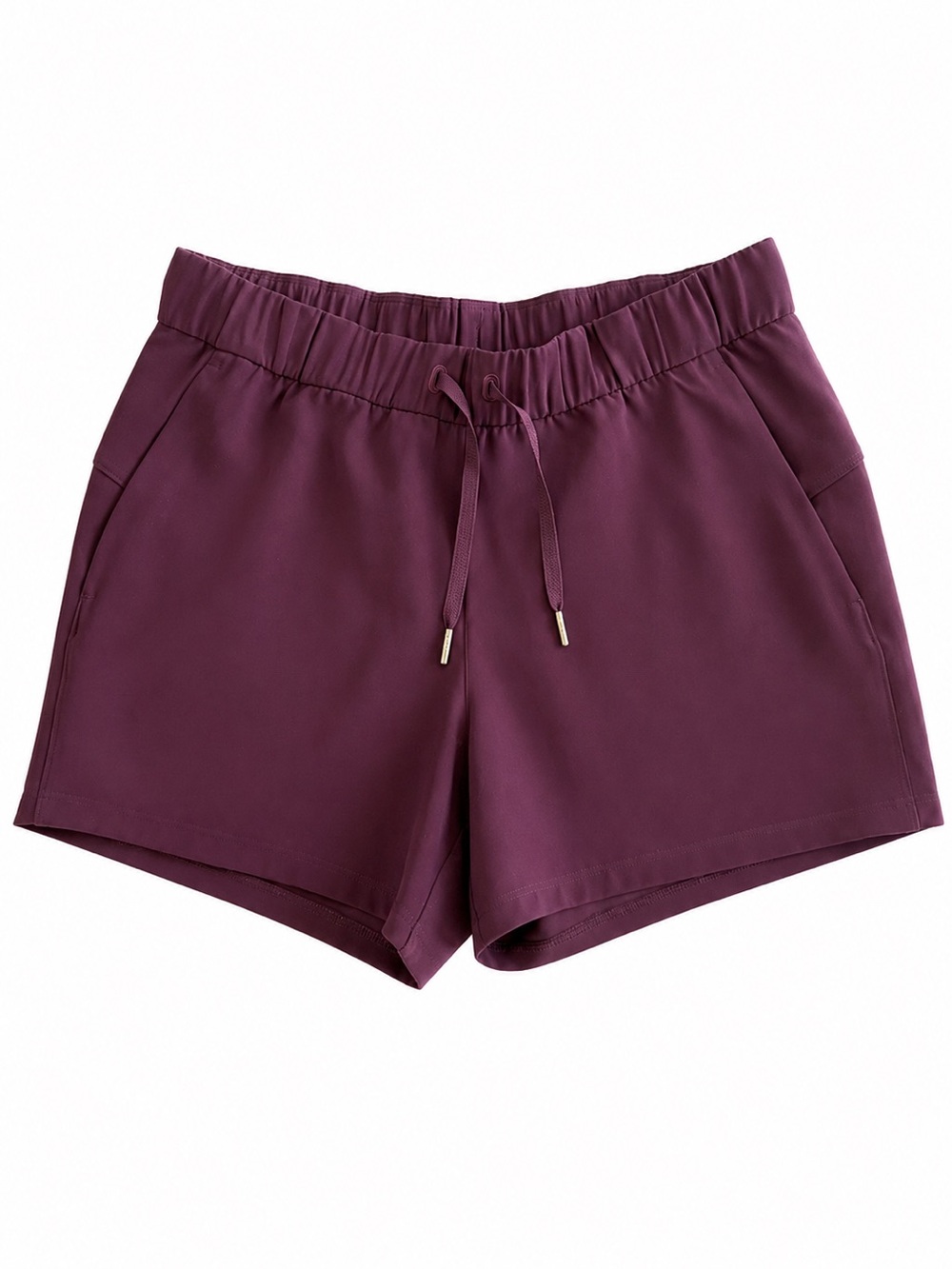 lululemon athletica Women's Burgundy Plum Elastic & Drawstring Athletic Shorts 8